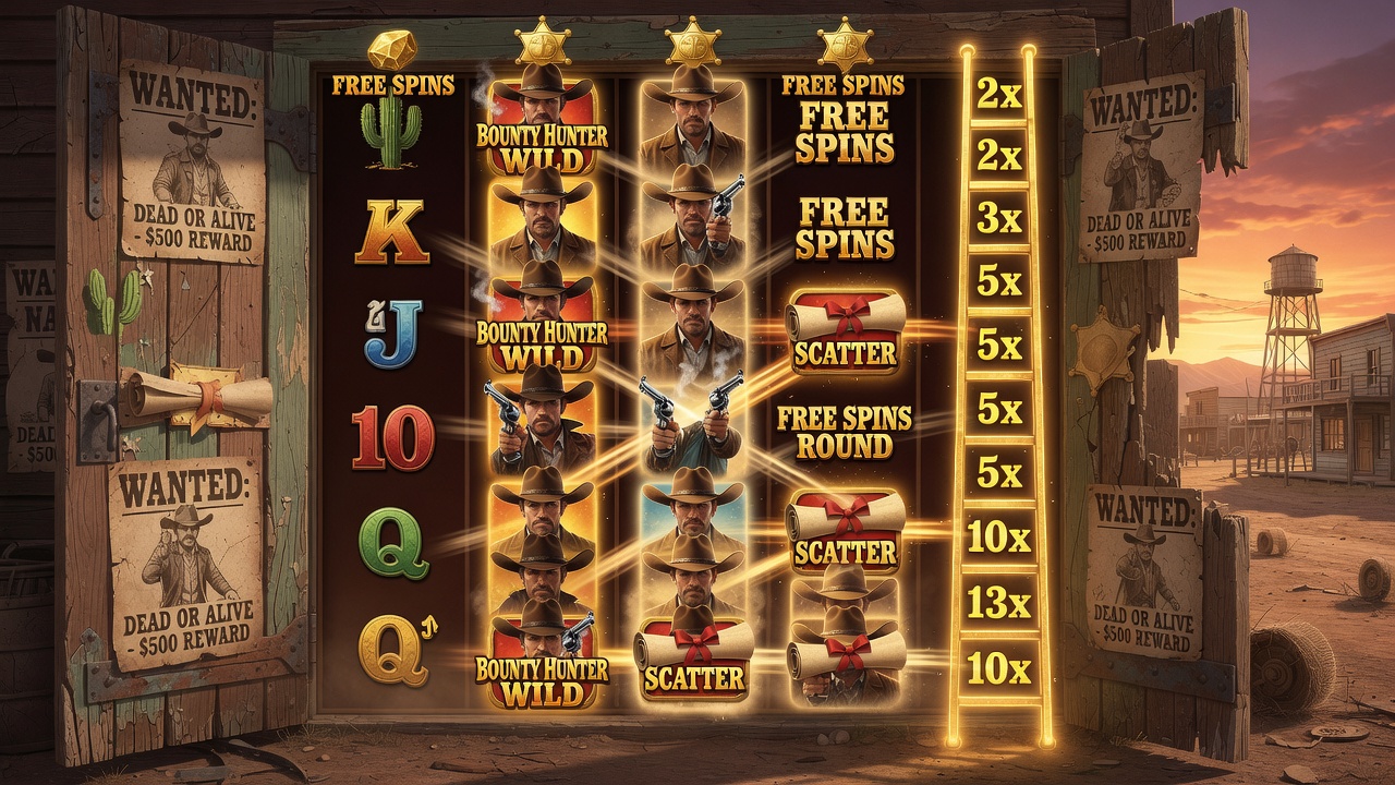 Wild Bounty Showdown Slot Guide: Bounty Hunter Wilds, Bonus Multiplier Feature, Wild Symbol Expansion & Free Spins