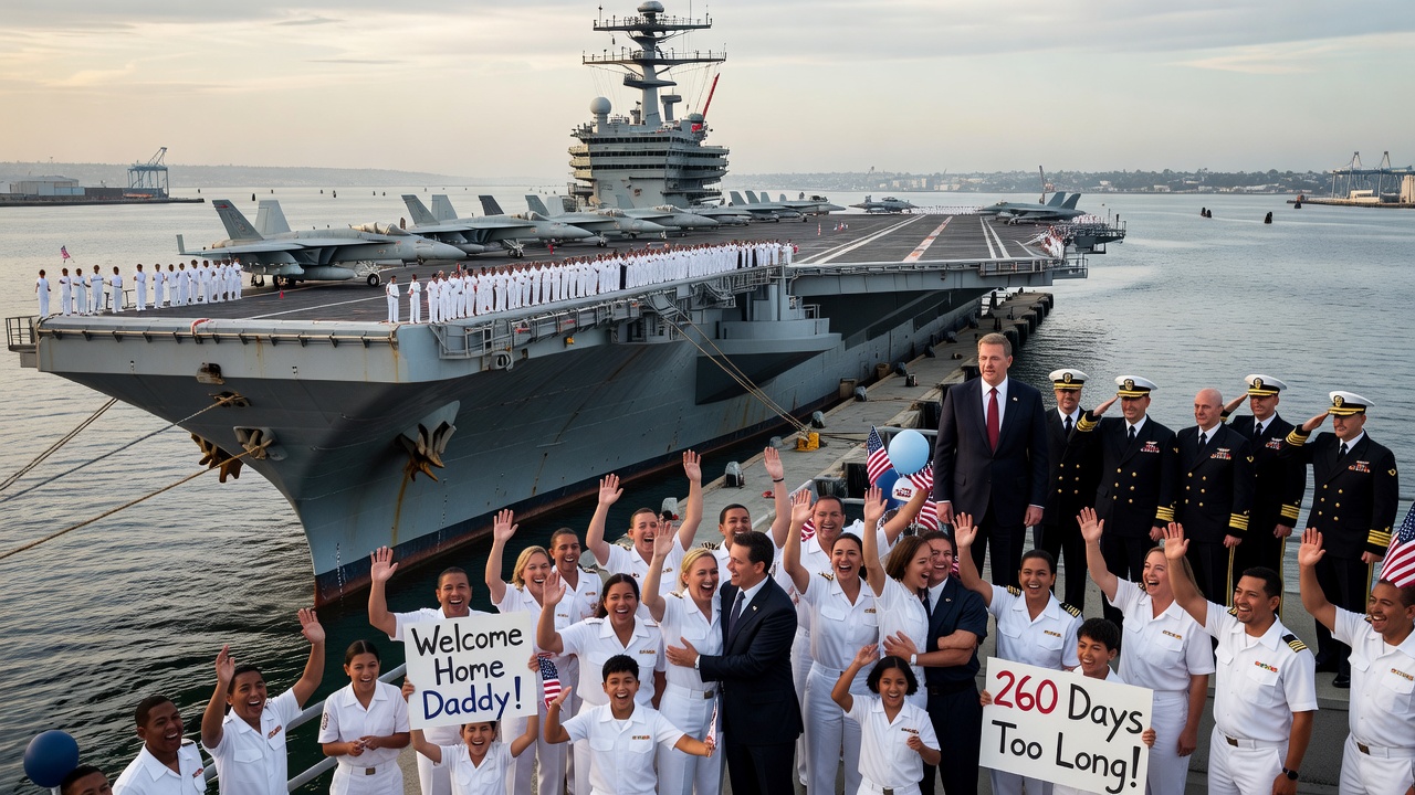 USS Abraham Lincoln Returns Home After Grueling Iran Deployment